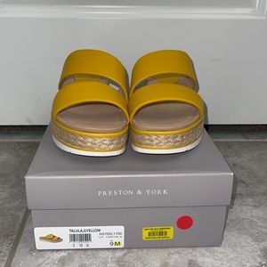 Preston & York mustard yellow sandals